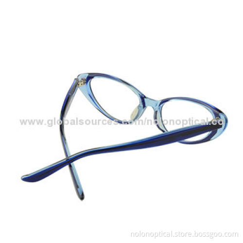 Fashion cat shape acetate retro eyeglass frames, logo can be printed